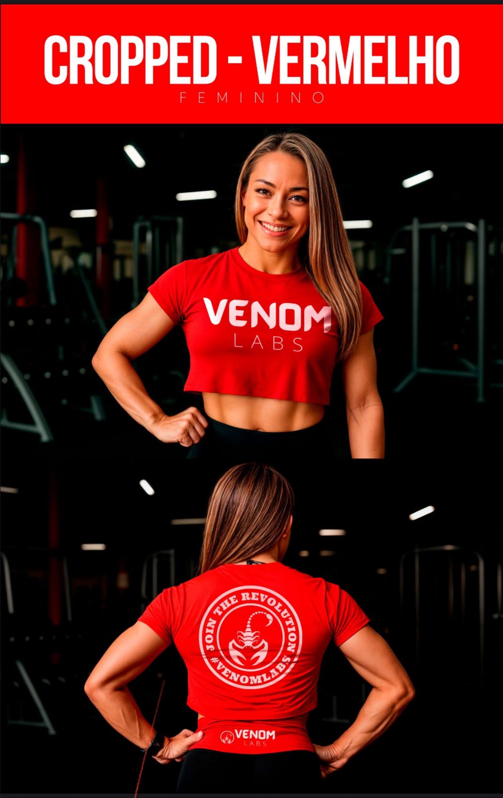 CROPPED FEMININO (MALHA FRIA) - Venom Labs