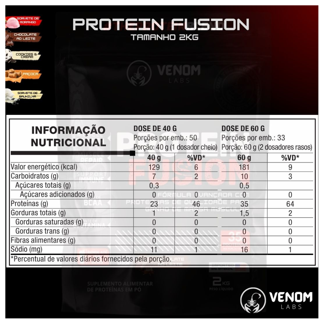 Protein Fusion 1kg (35g proteínas) Venom Labs
