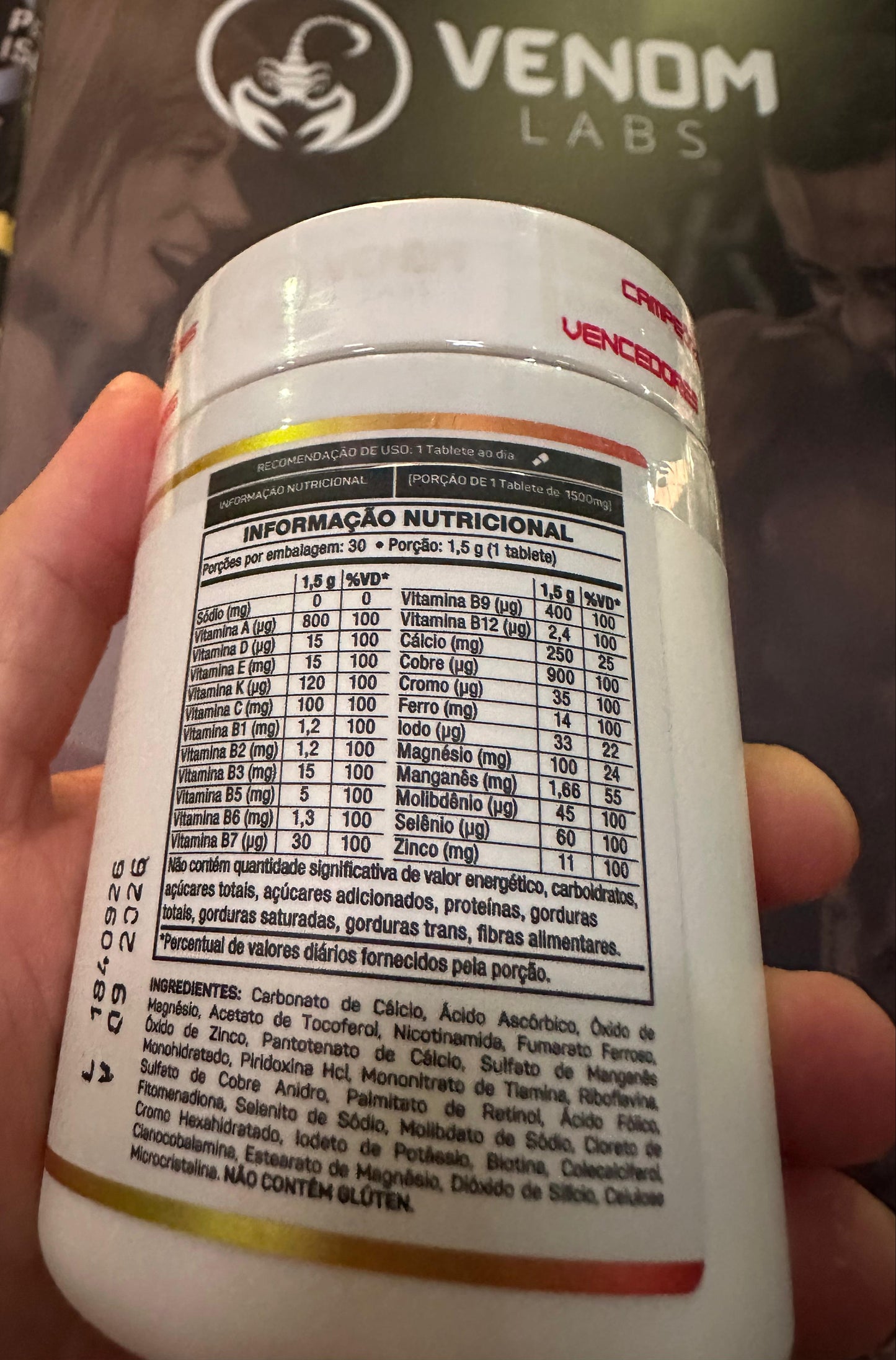 Multivitamínico Ultraconcentrado 30 Tabs (30 Doses) - Venom Labs