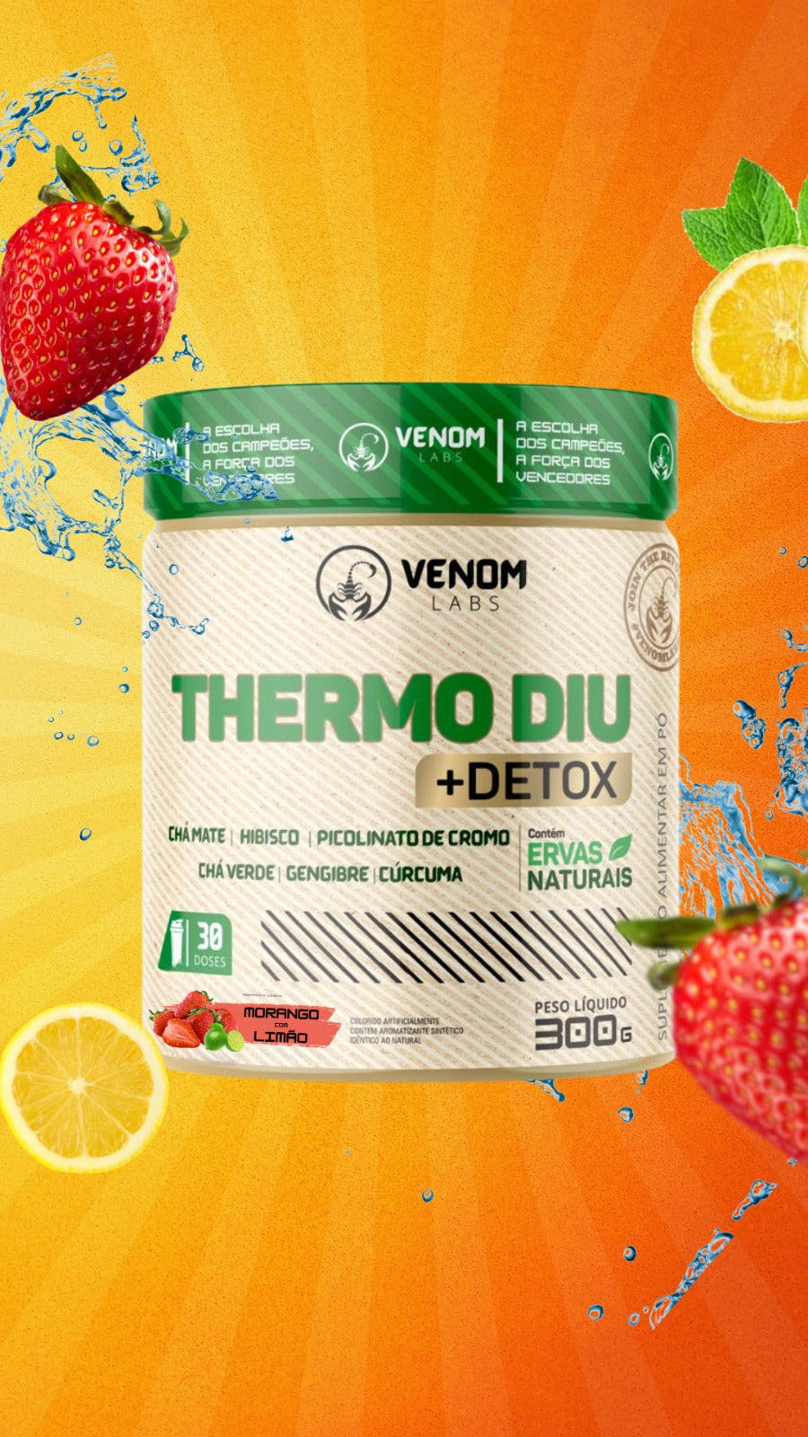Thermo Diu + DETOX 300g (Termogênico + Diurético + Detox) Venom Labs