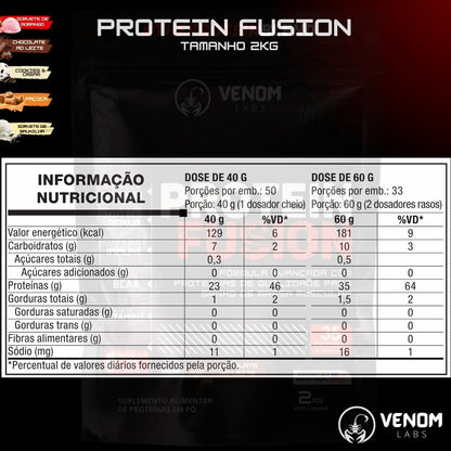 Protein Fusion 2kg (35g proteínas por porção) Venom Labs