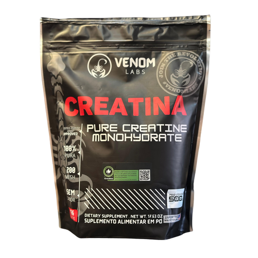Creatina 100% pura 500g Refil - Venom Labs (laudada com 100% pureza pela Coopenutri & Abenutri)