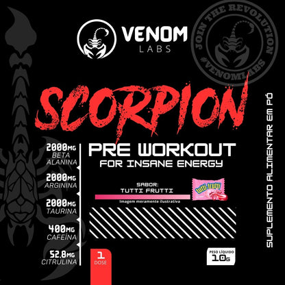 Scorpion Pré Treino (sachê / dose única) – Venom Labs