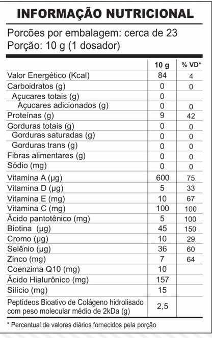 Colágeno Hidrolisado + Ácido Hialurônico 230g ( selos de pureza Verisol + Haplex) VENOM LABS