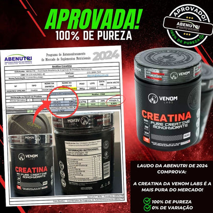 Creatina 100% Pura 150g (Laudada pela Abenutri e Coopenutri com 100% de pureza) - Venom Labs